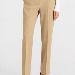 Express Straight-Leg Dress Trousers — Beige